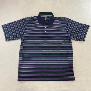 Bollé Golf Performance Tech Polo Shirt Striped - Size Large